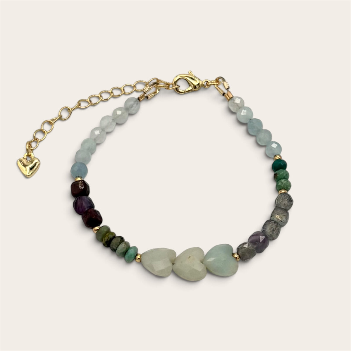 Multi-Gemstone & 18k Gold-Filled Bracelet