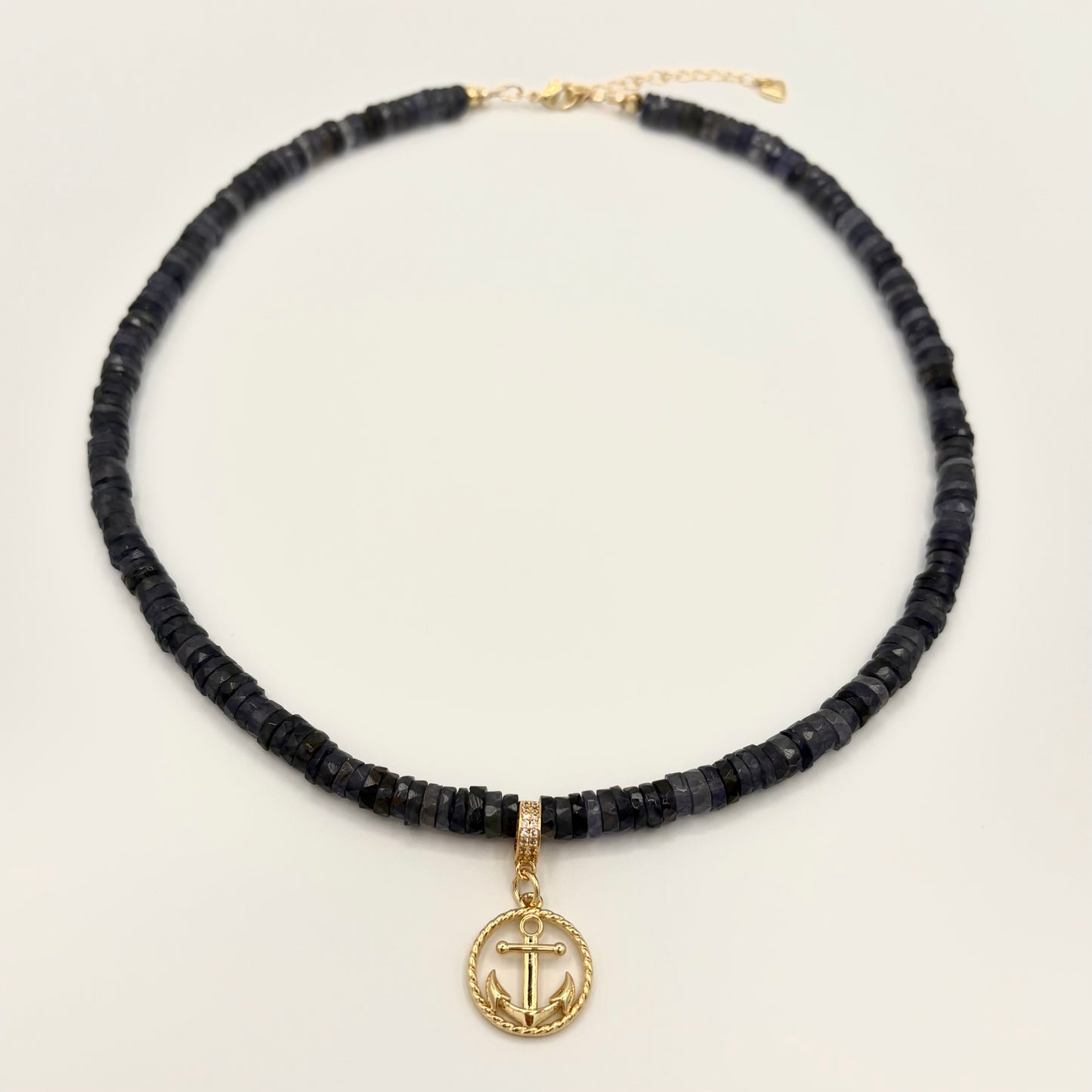 Iolite & 24k Gold-Filled Gemstone Necklace