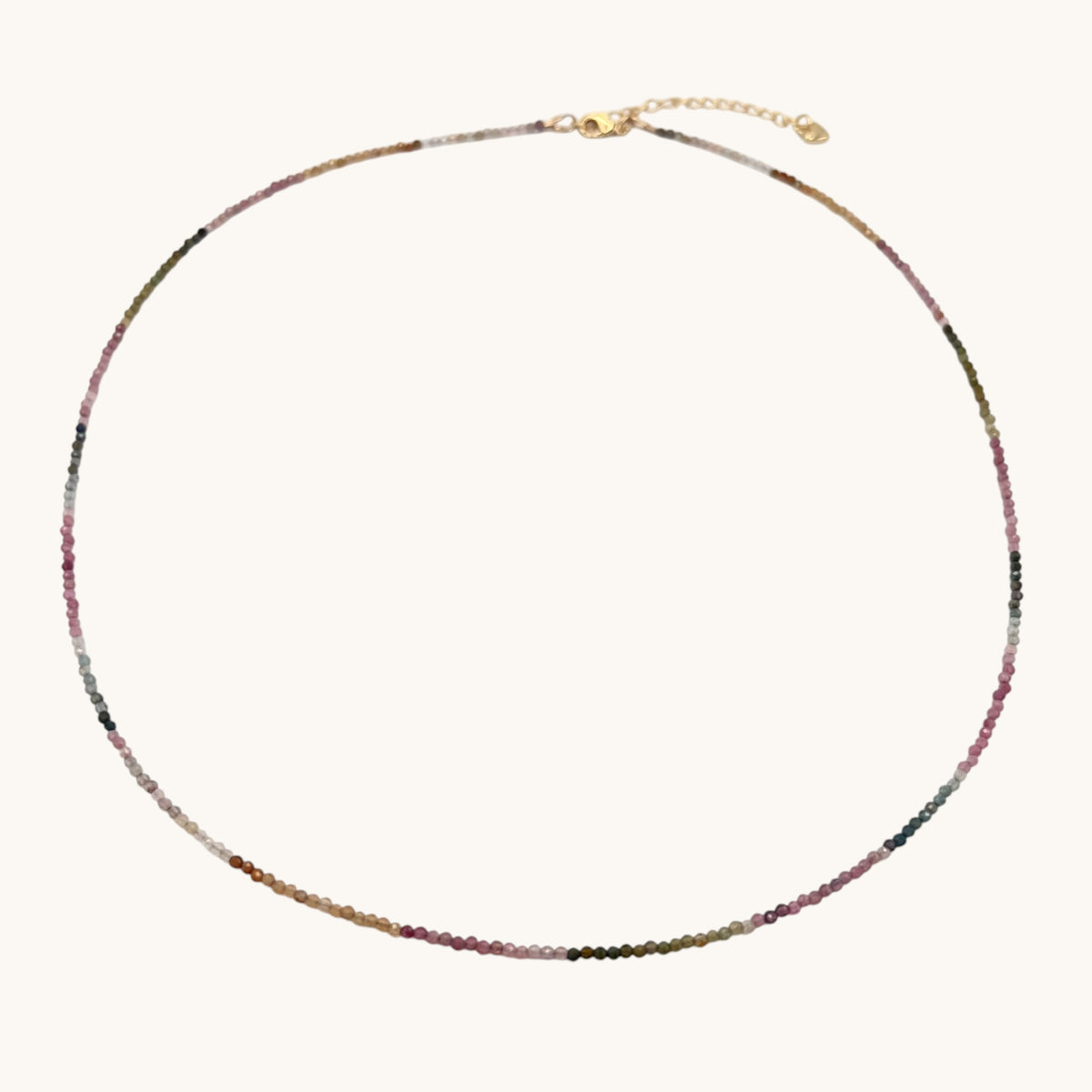 Watermelon Tourmaline & 18k Gold-Filled Gemstone Necklace