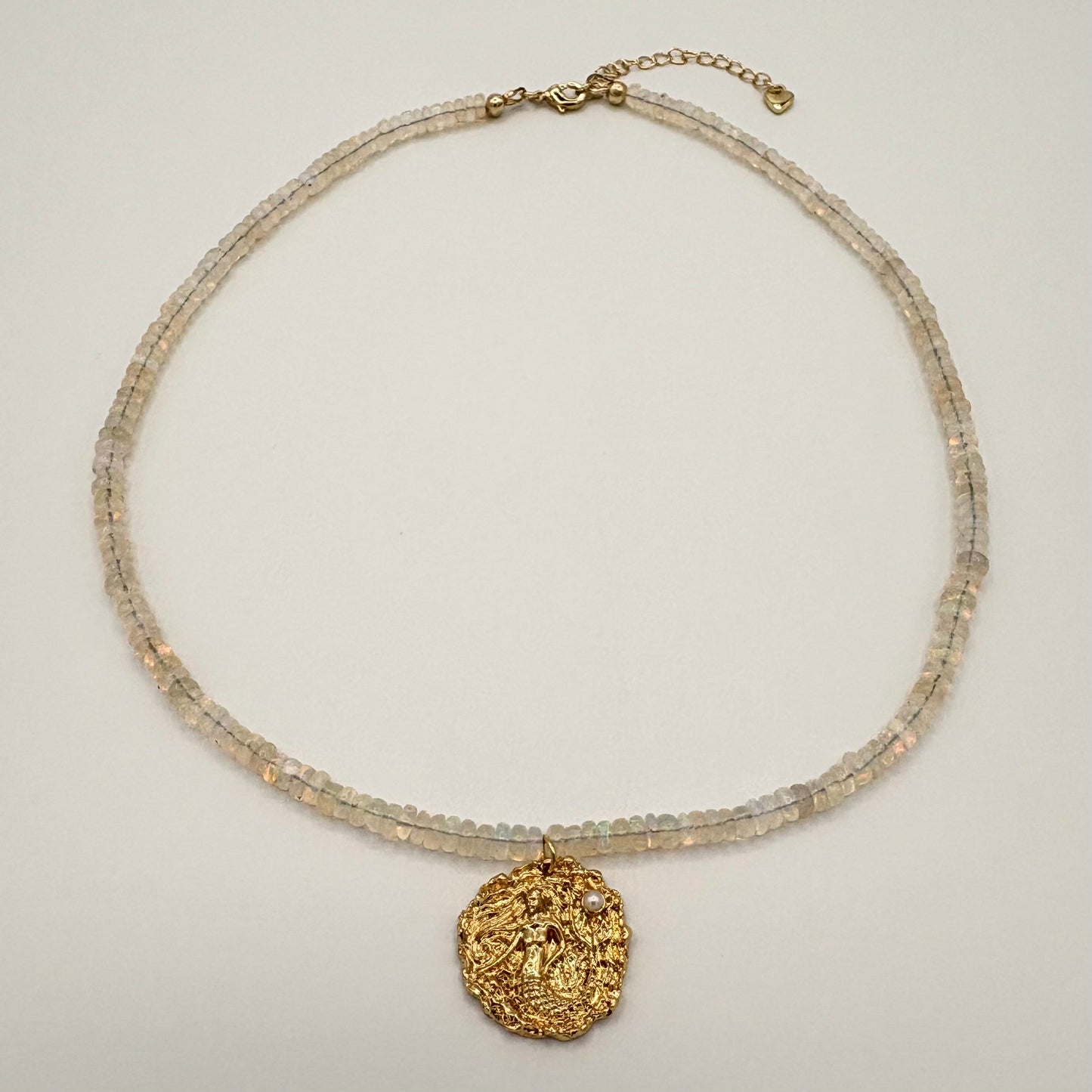 Ethiopian Opal & 24k Gold-Filled Gemstone Necklace
