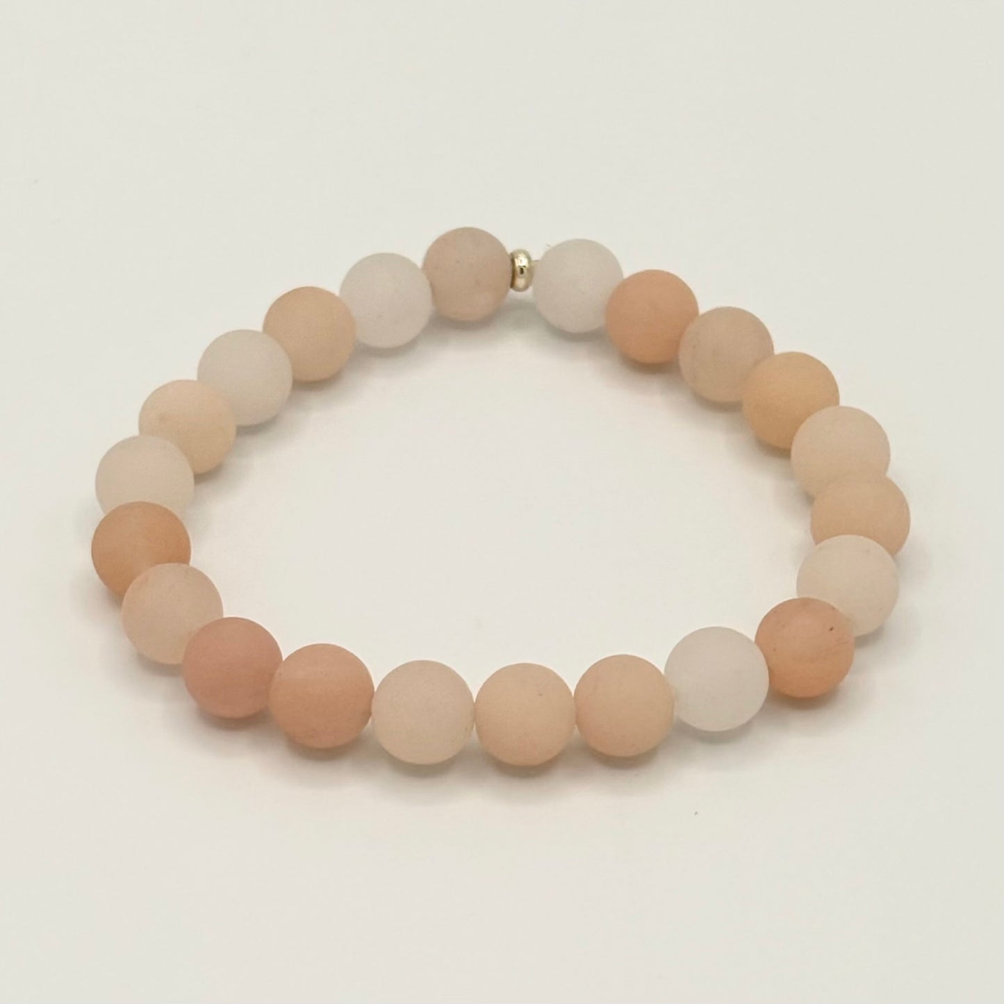 Aventurine Stretch Bracelet with 18k Gold-Filled Spacer