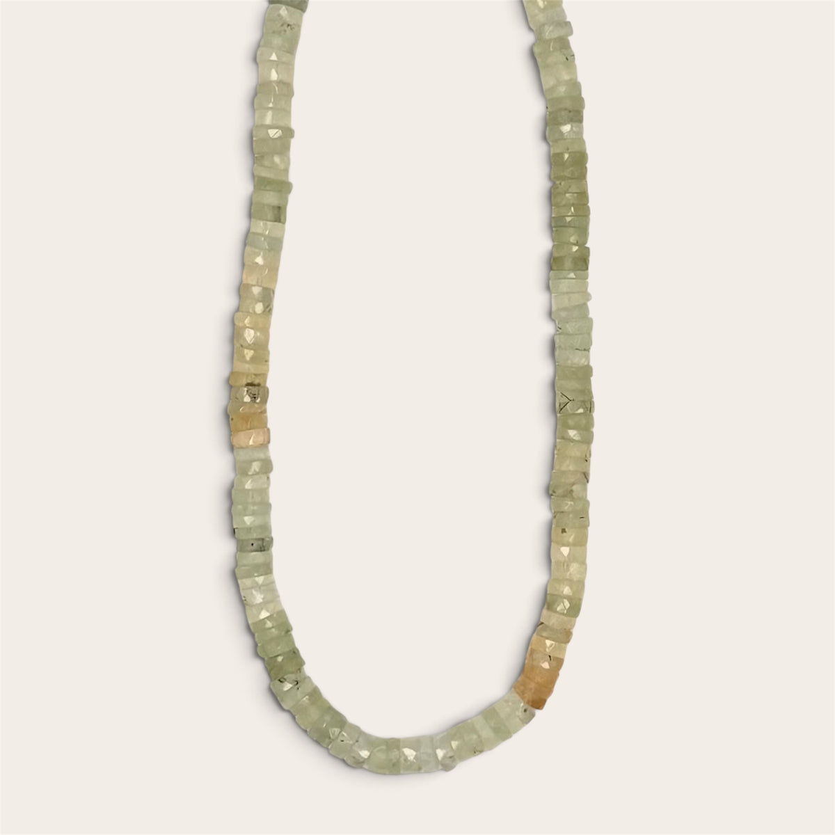 Prehnite & 18k Gold-Filled Gemstone Necklace