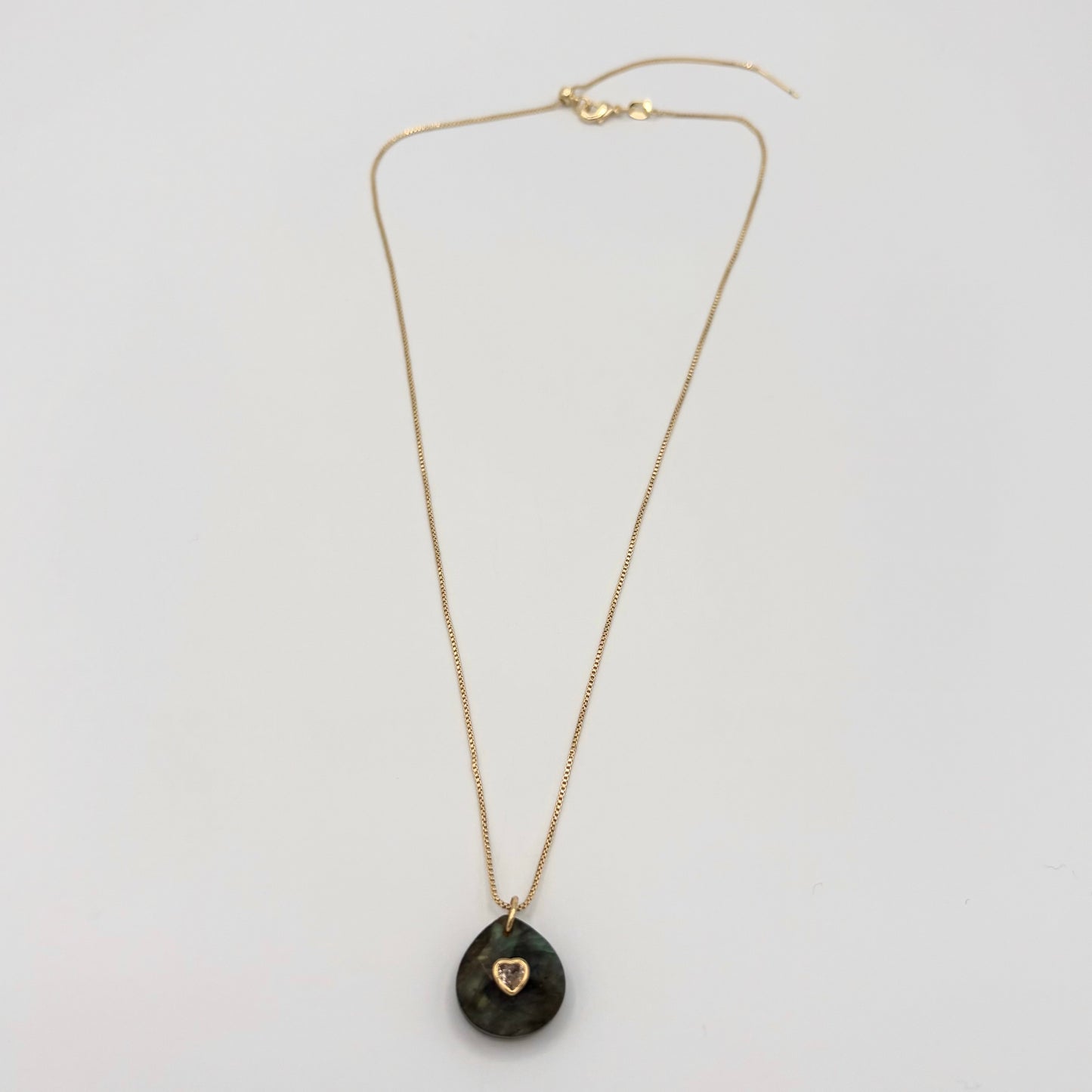 Labradorite, CZ & 24k Gold-Filled Necklace