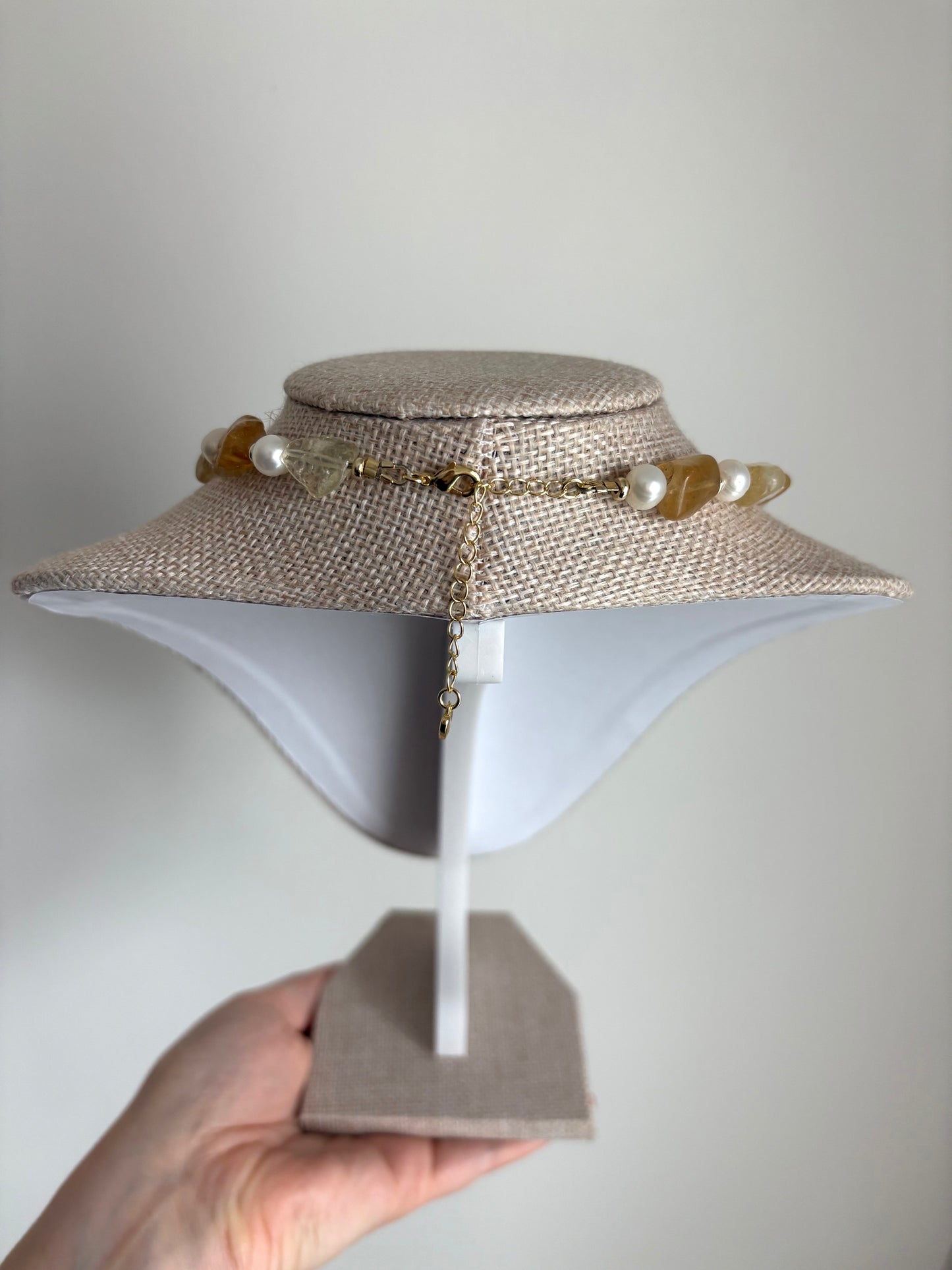 Citrine, Freshwater Pearl & 18k Gold-Filled Necklace