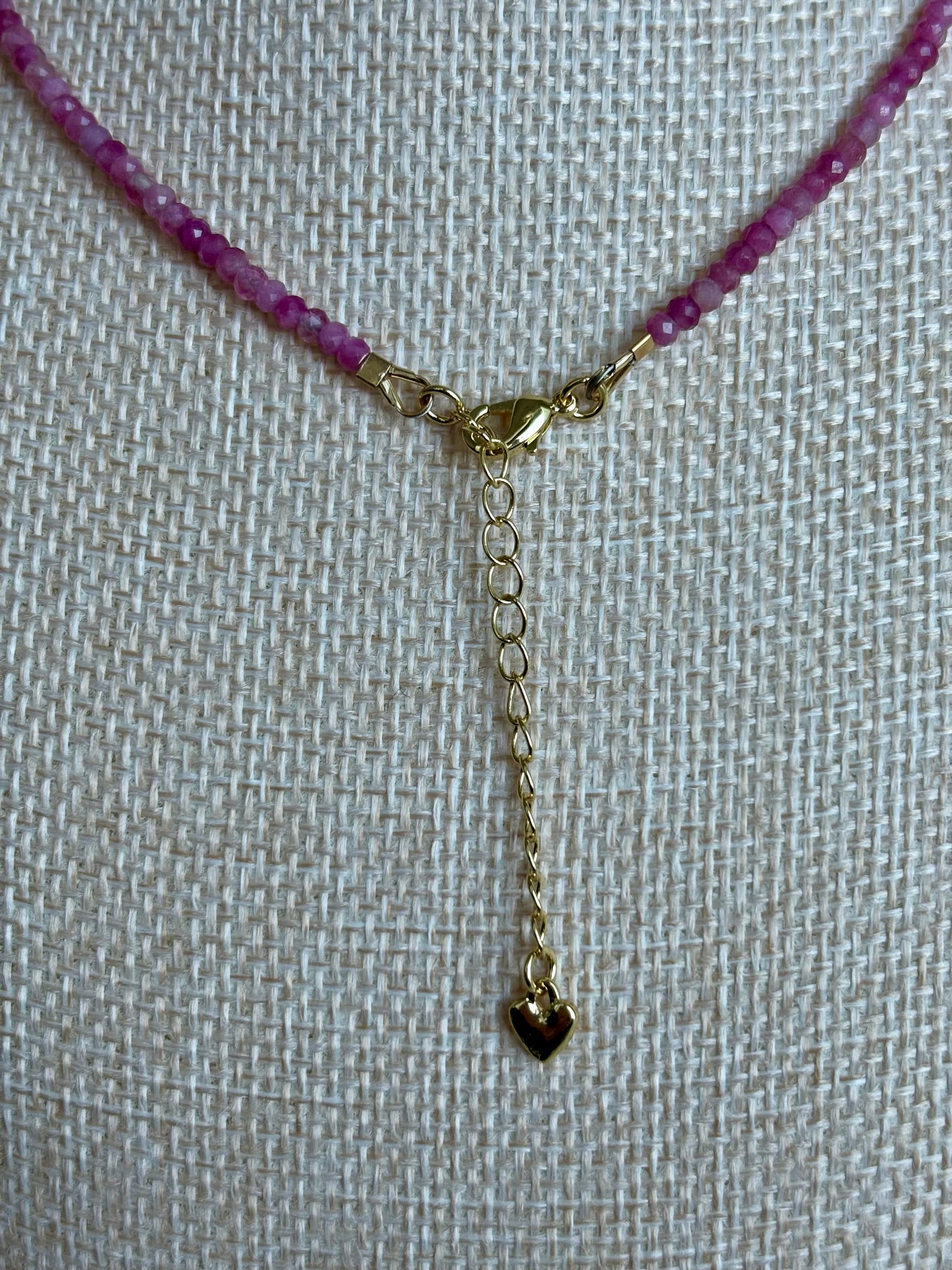 Pink Tourmaline & Amazonite Gemstone Necklace with 18k Gold-Filled Findings