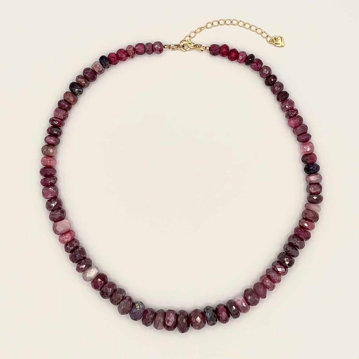 Titanium Coated Purple Moonstone & 18k Gold- Filled Gemstone Necklace