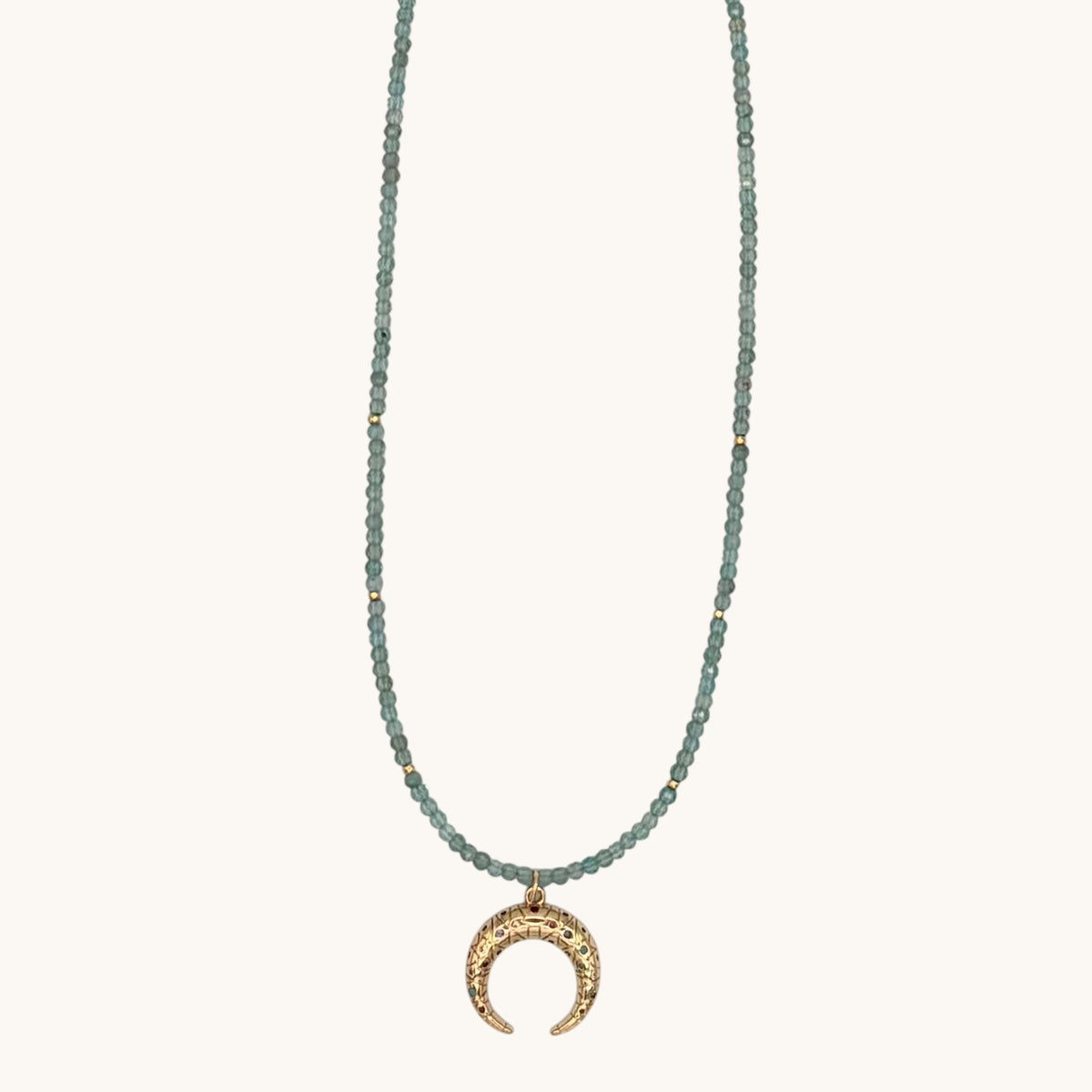 Apatite & 24k Gold-Filled Gemstone Necklace