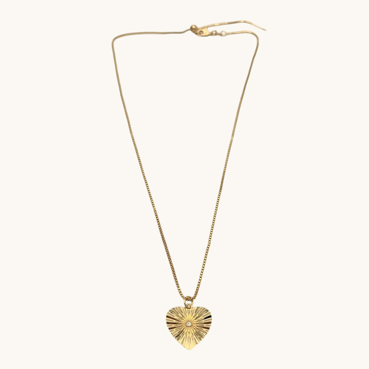 24k Gold-Filled & CZ Heart Necklace