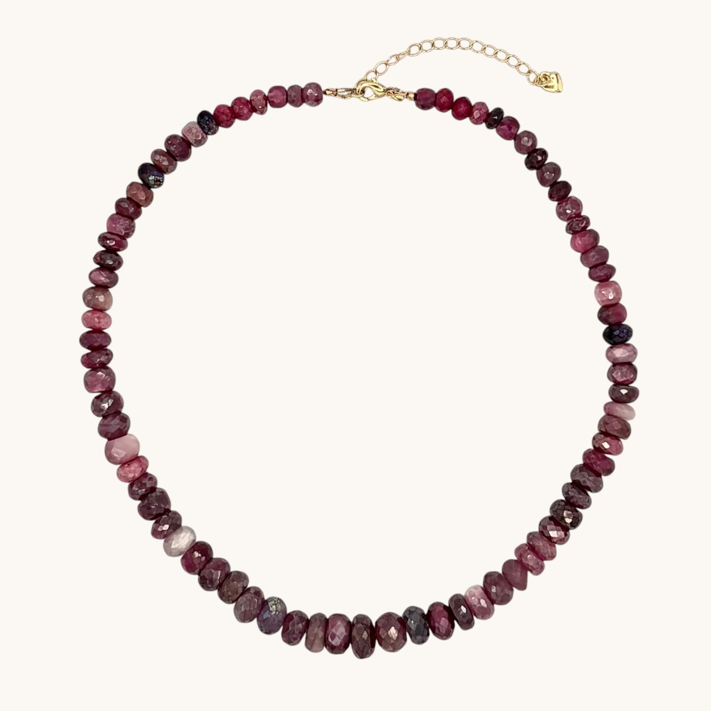 Titanium Coated Purple Moonstone & 18k Gold- Filled Gemstone Necklace
