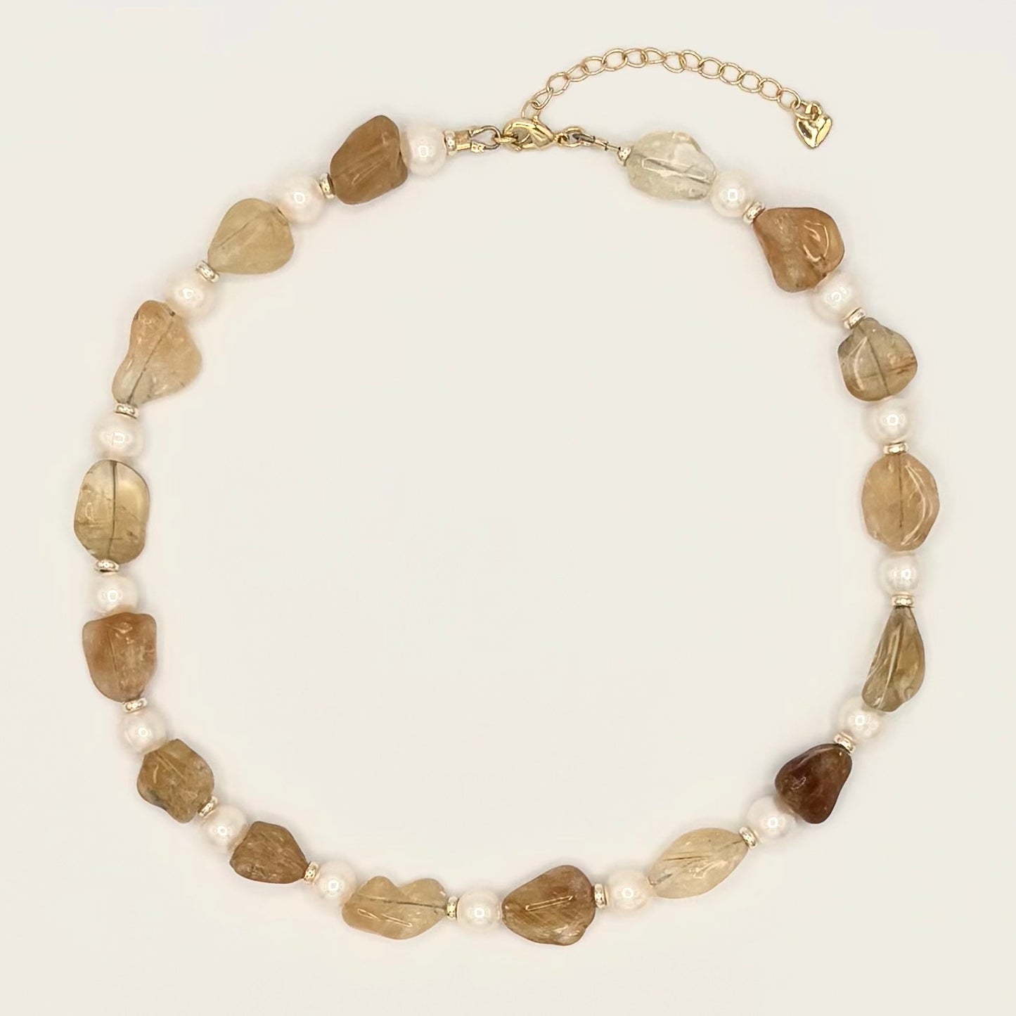 Citrine, Freshwater Pearl & 18k Gold-Filled Necklace