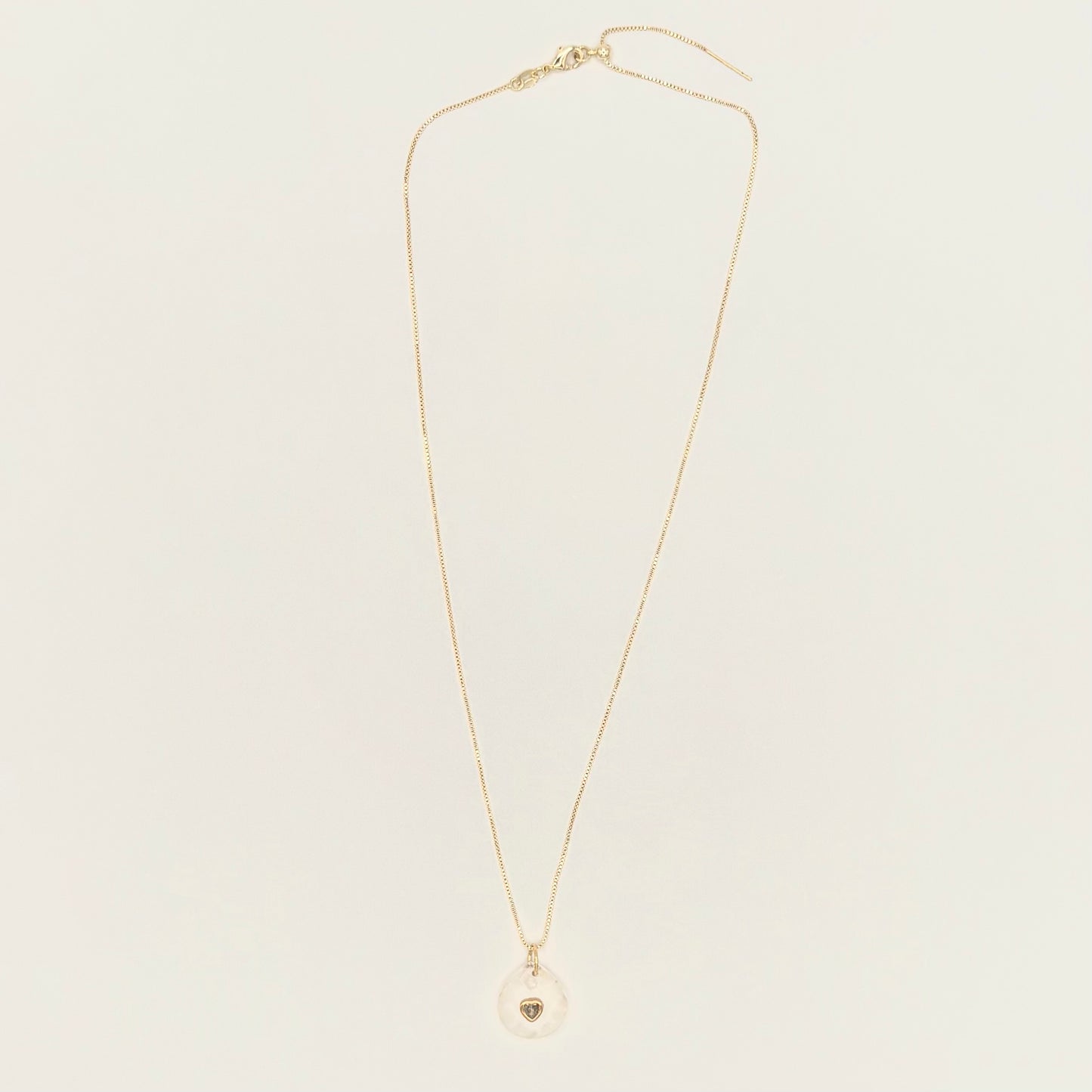 Clear Quartz, CZ & 24k Gold-Filled Necklace
