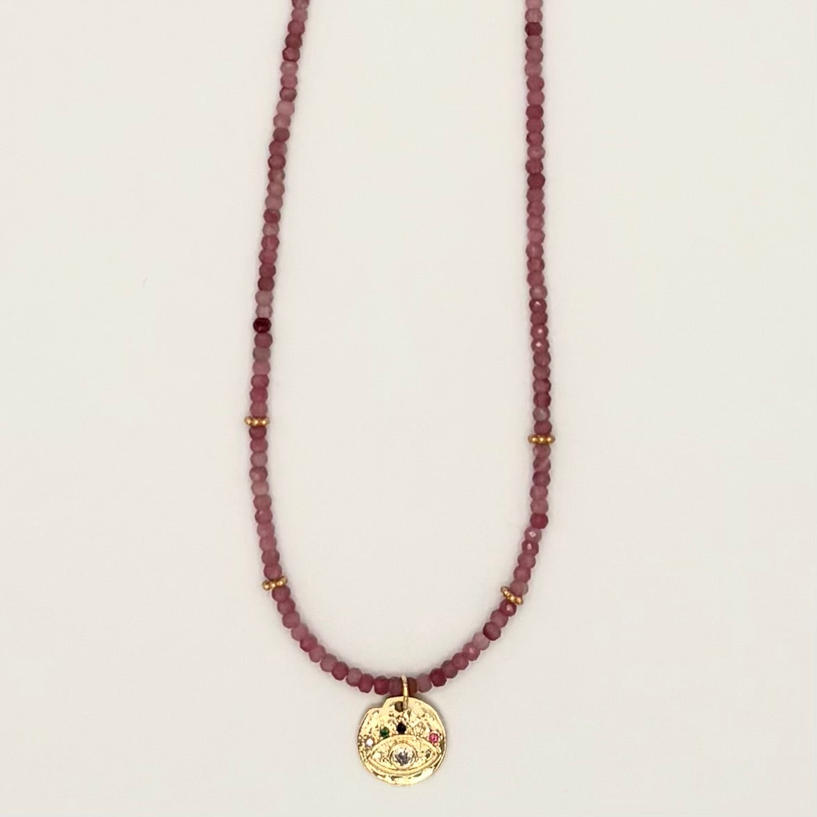 Tourmaline & 24k Gold-Filled Gemstone Necklace