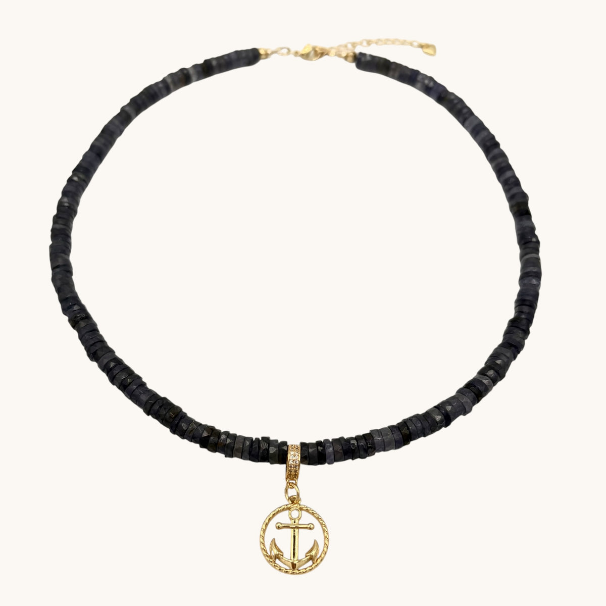 Iolite & 24k Gold-Filled Gemstone Necklace
