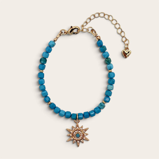 Turquoise & 24k Gold-Filled Bracelet