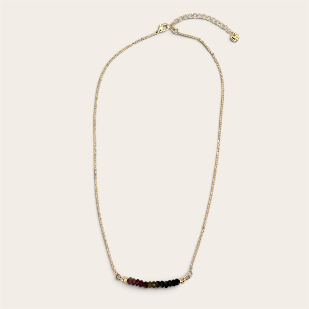 Watermelon Tourmaline & 24k Gold-Filled Necklace