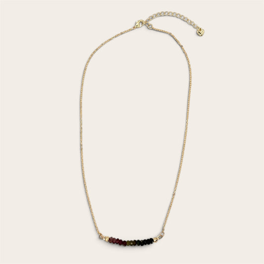 Watermelon Tourmaline & 24k Gold-Filled Necklace