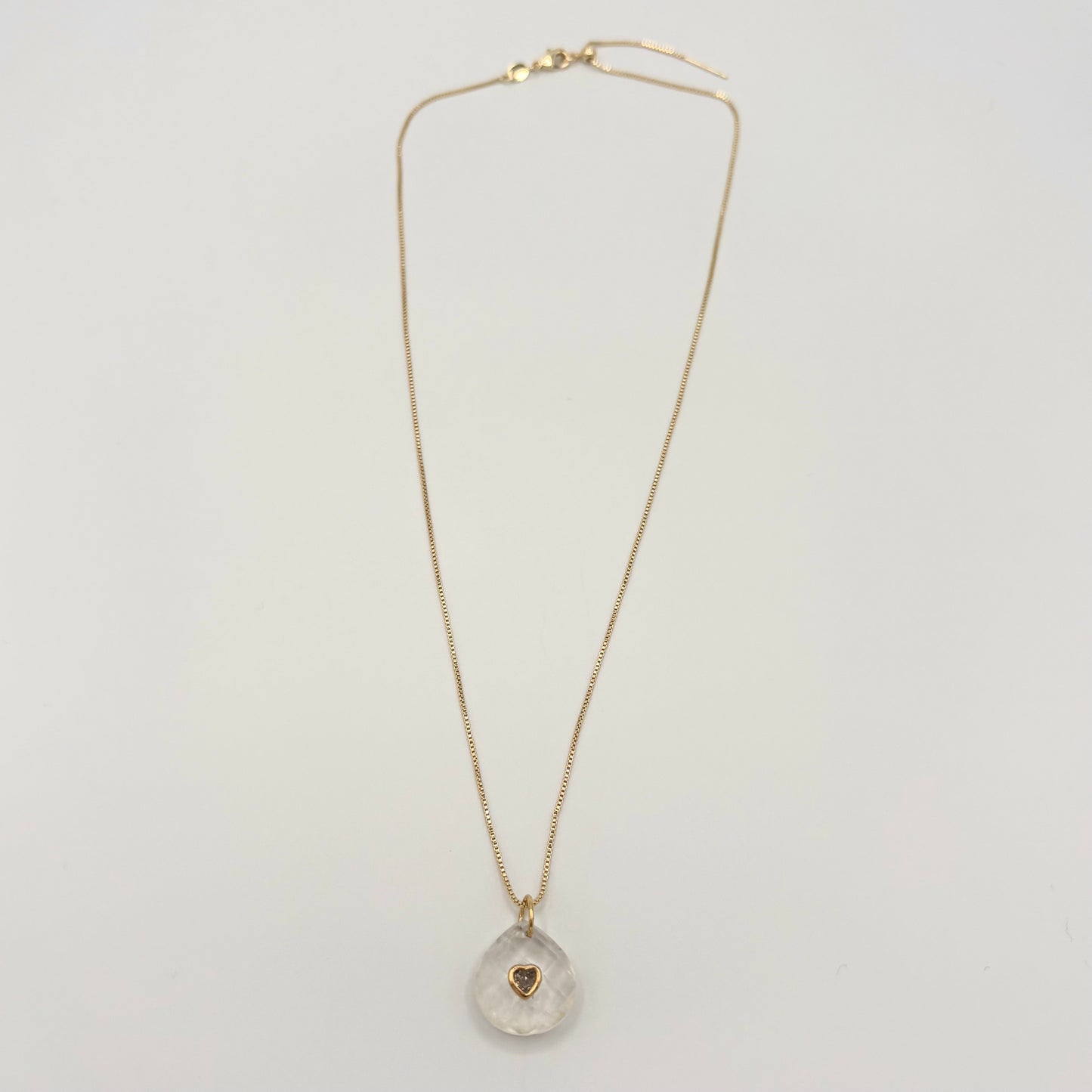 Clear Quartz, CZ & 24k Gold-Filled Necklace