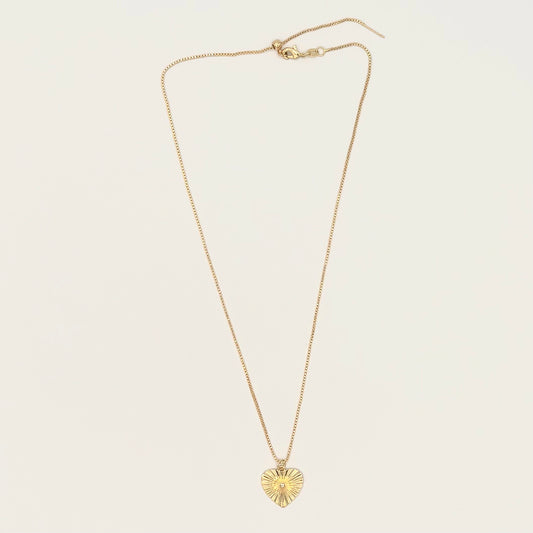 24k Gold-Filled & CZ Heart Necklace