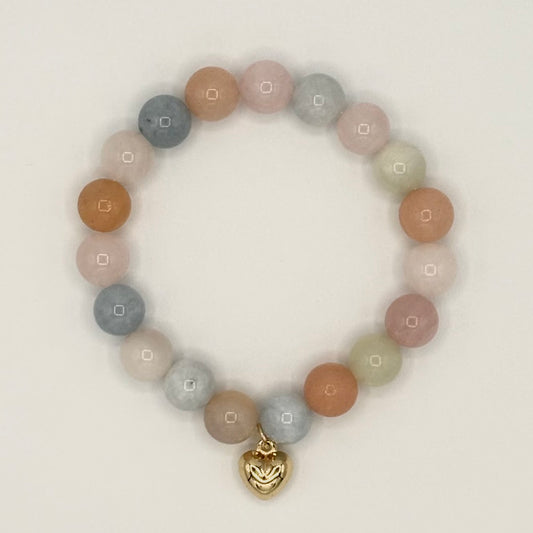 Soft Romance Morganite Stretch Bracelet