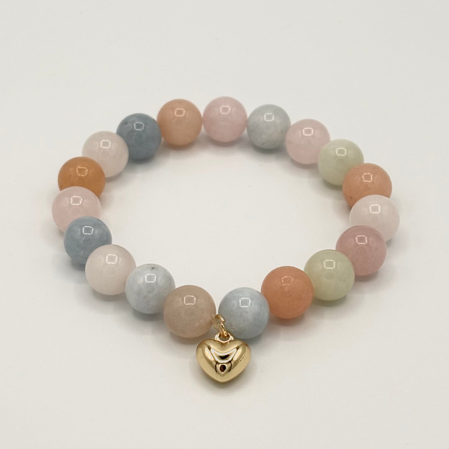 Soft Romance Morganite Stretch Bracelet