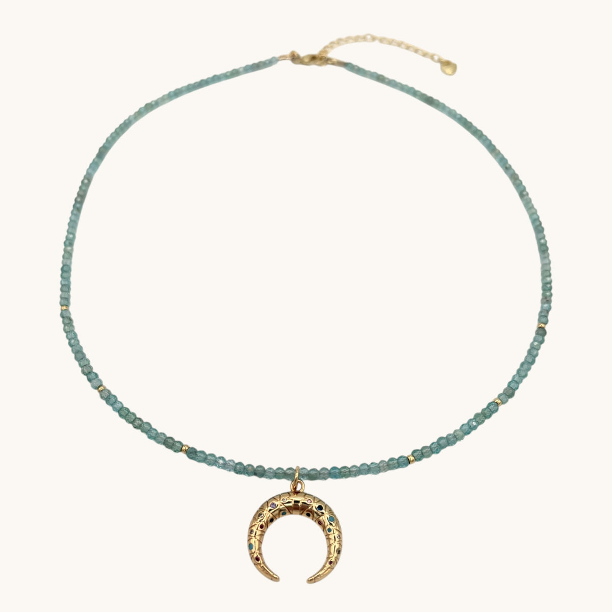 Apatite & 24k Gold-Filled Gemstone Necklace