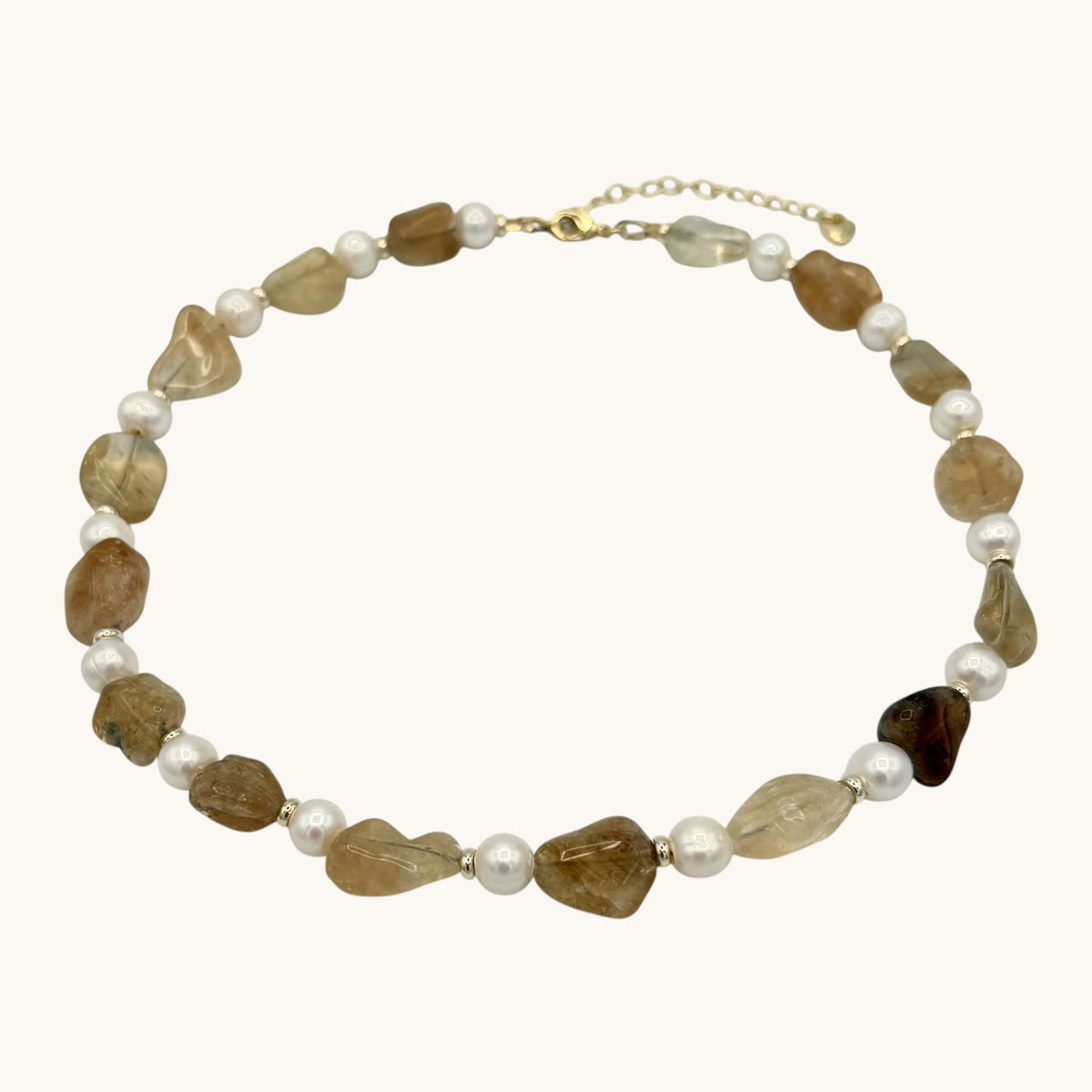 Citrine, Freshwater Pearl & 18k Gold-Filled Necklace