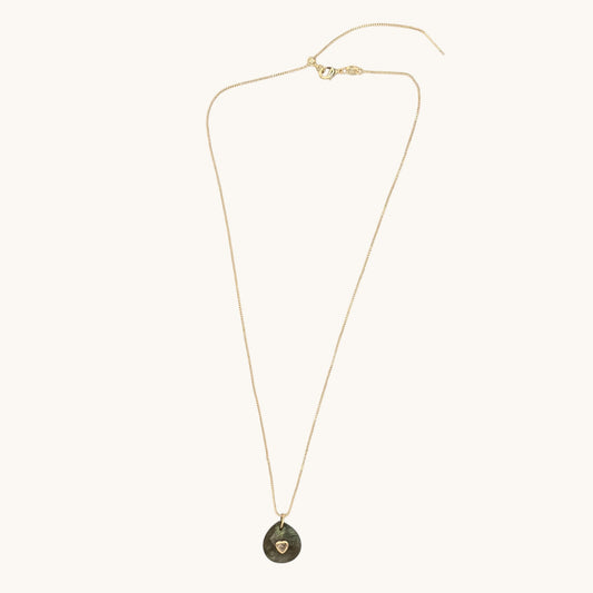 Labradorite, CZ & 24k Gold-Filled Necklace
