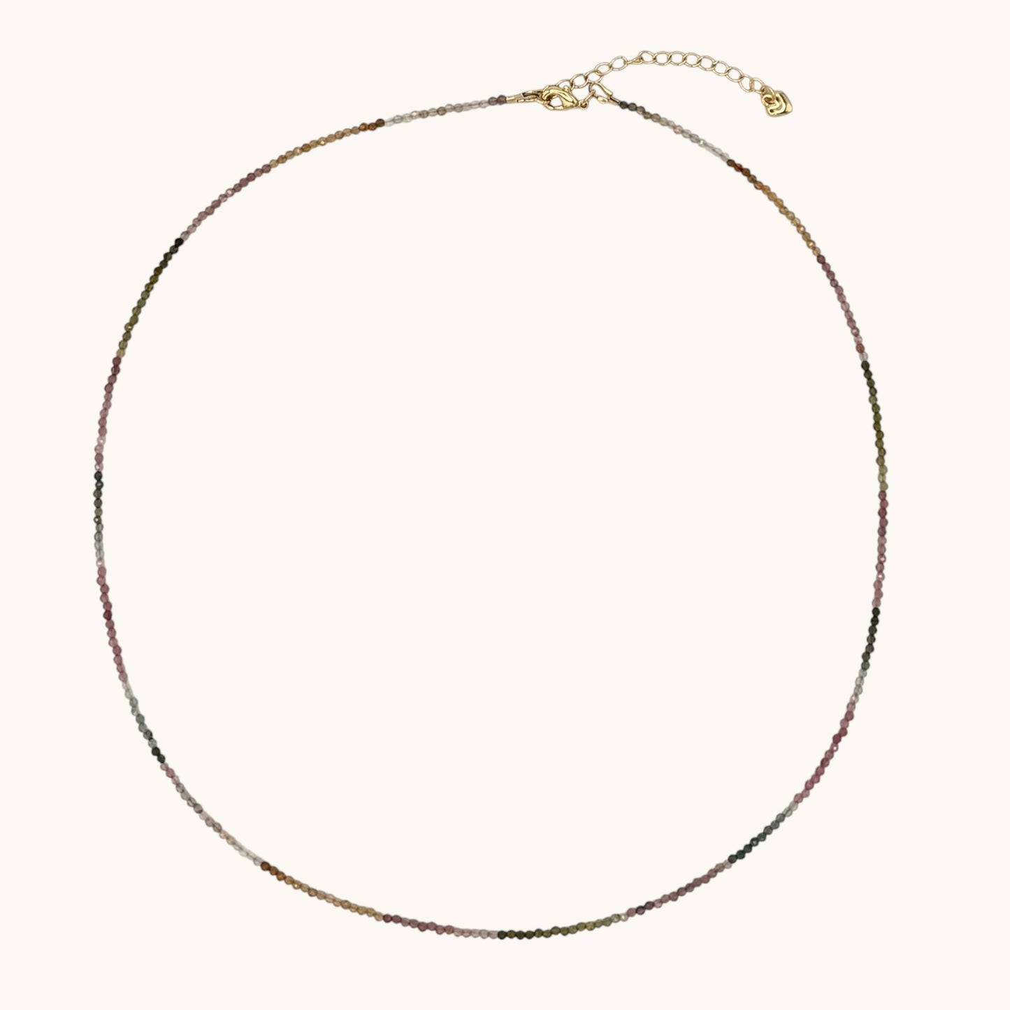 Watermelon Tourmaline & 18k Gold-Filled Gemstone Necklace