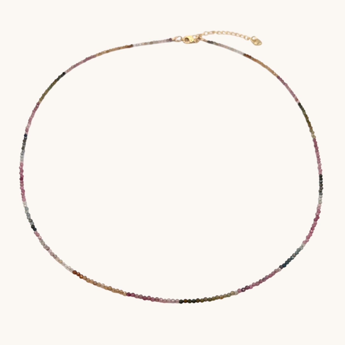 Watermelon Tourmaline & 18k Gold-Filled Gemstone Necklace