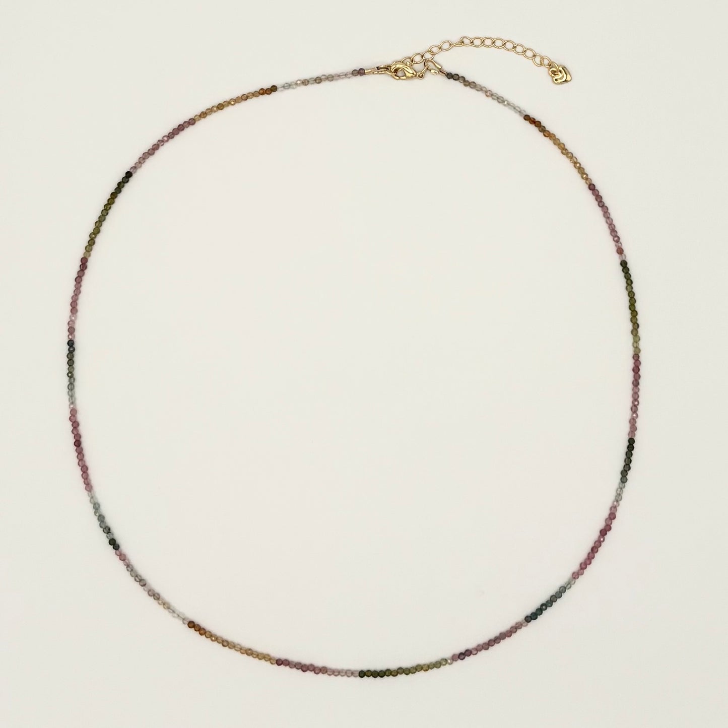 Watermelon Tourmaline & 18k Gold-Filled Gemstone Necklace