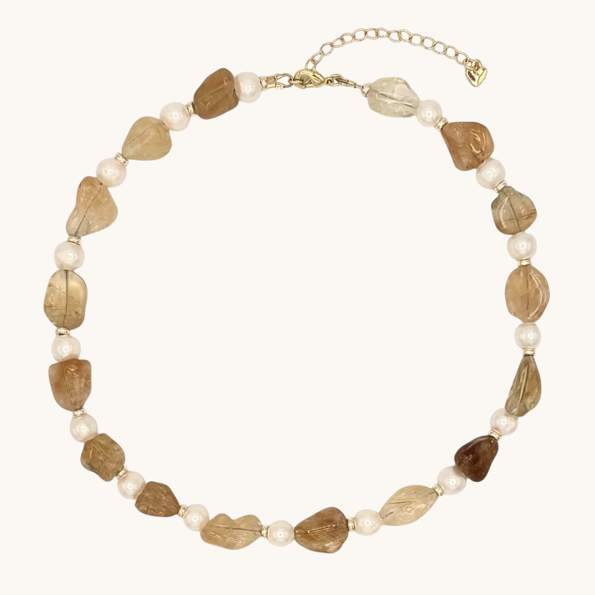 Citrine, Freshwater Pearl & 18k Gold-Filled Necklace