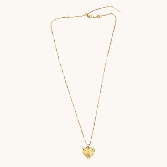 24k Gold-Filled & CZ Heart Necklace