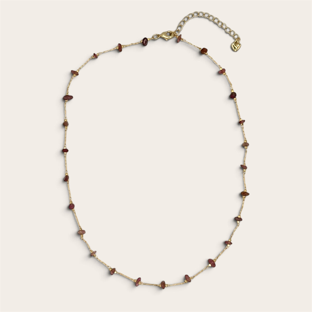 Pink Tourmaline & 18k Gold-Filled Necklace
