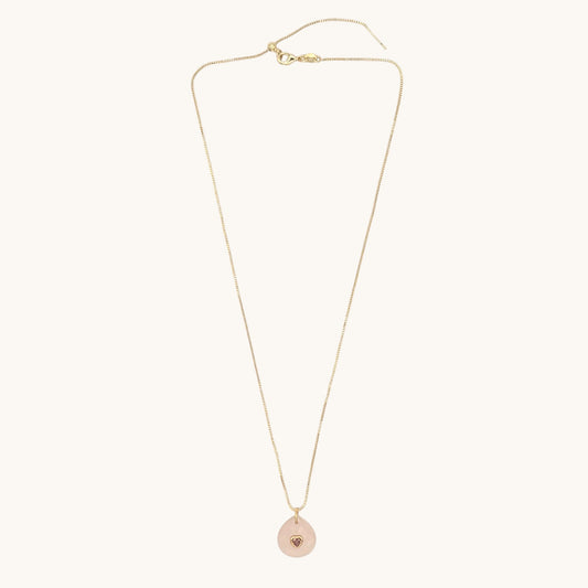 Rose Quartz, CZ & 24k Gold-Filled Necklace