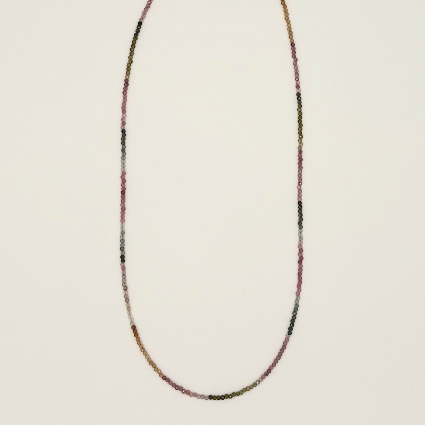 Watermelon Tourmaline & 18k Gold-Filled Gemstone Necklace