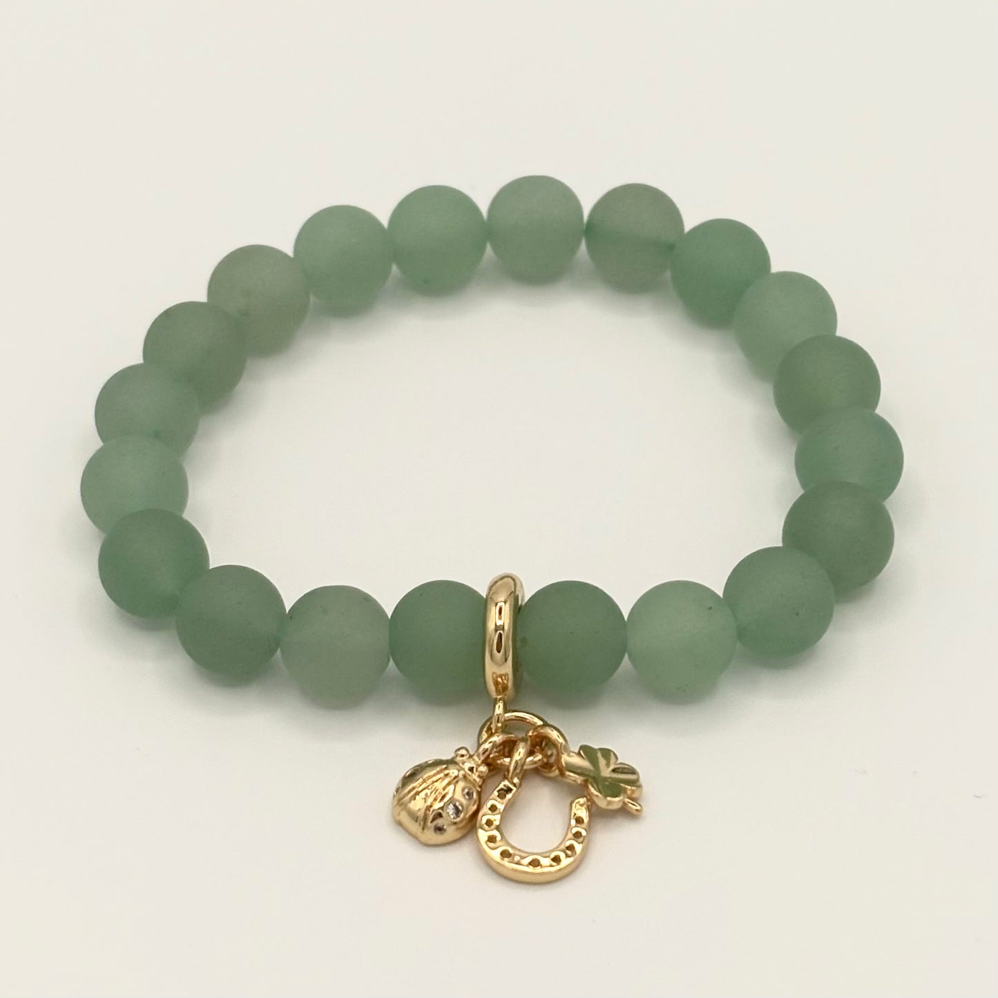 Aventurine & Gold-Filled Luck Kids Stretch Bracelet