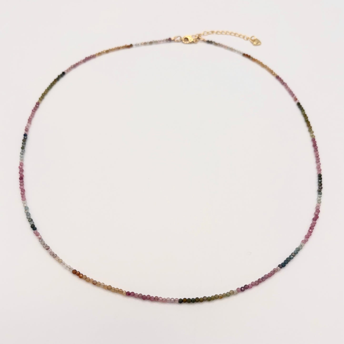 Watermelon Tourmaline & 18k Gold-Filled Gemstone Necklace
