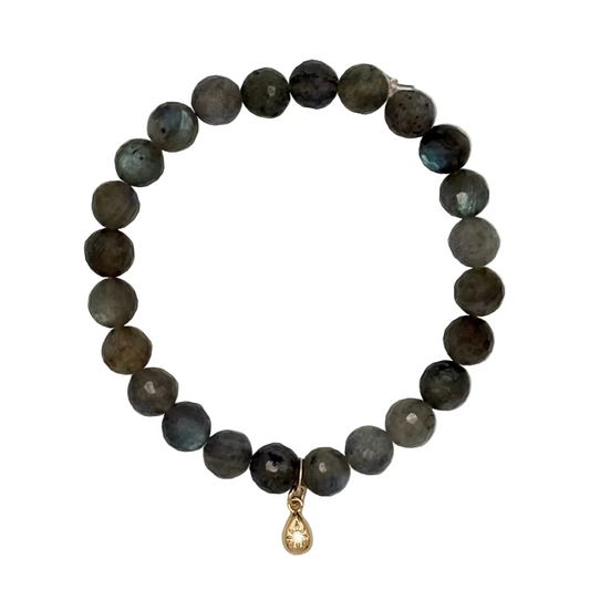 Labradorite & 24k Gold-Filled Celestial Gemstone Bracelet