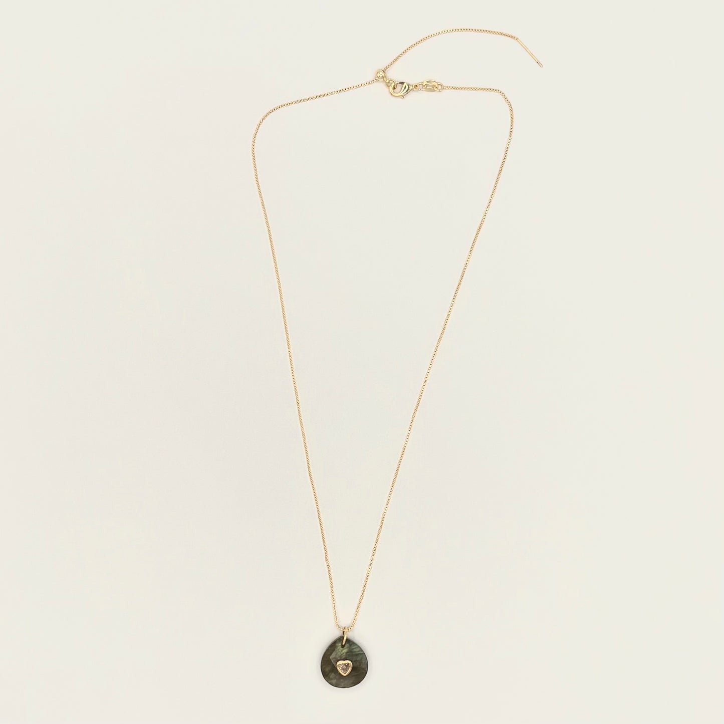 Labradorite, CZ & 24k Gold-Filled Necklace