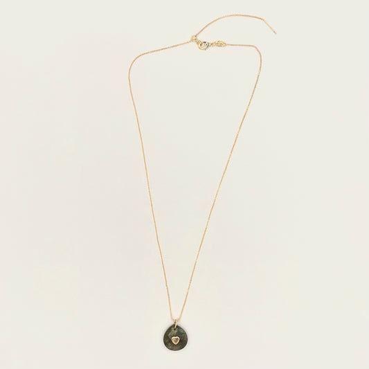 Labradorite, CZ & 24k Gold-Filled Necklace