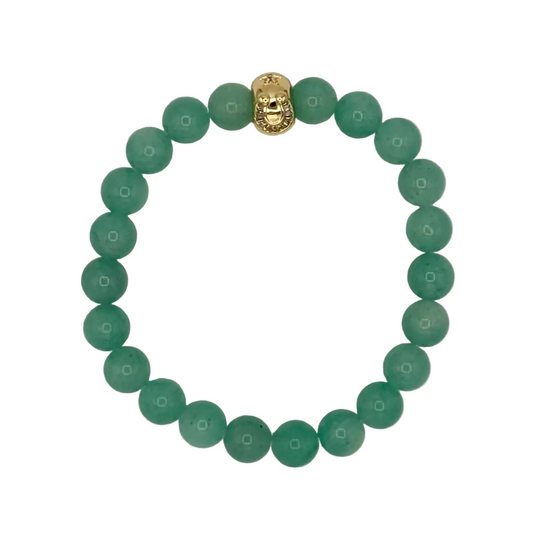 Amazonite & 24k Gold-Filled Gemstone Stretch Bracelet
