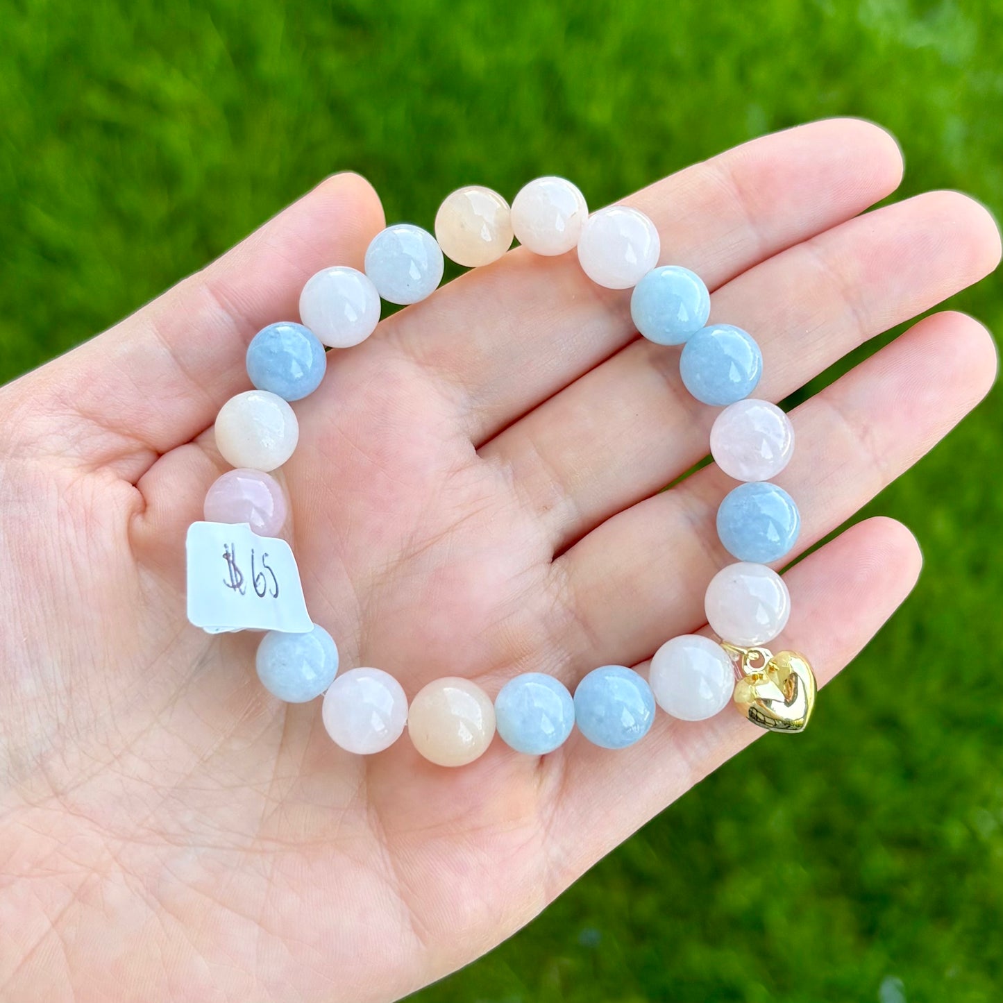Soft Romance Morganite Stretch Bracelet