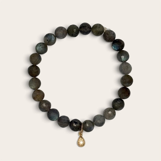 Labradorite & 24k Gold-Filled Celestial Gemstone Bracelet