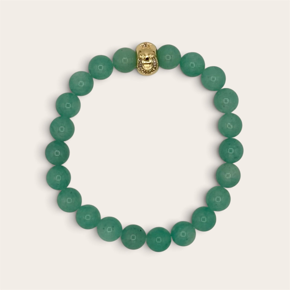 Amazonite & 24k Gold-Filled Gemstone Stretch Bracelet