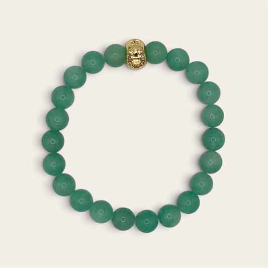 Amazonite & 24k Gold-Filled Gemstone Stretch Bracelet