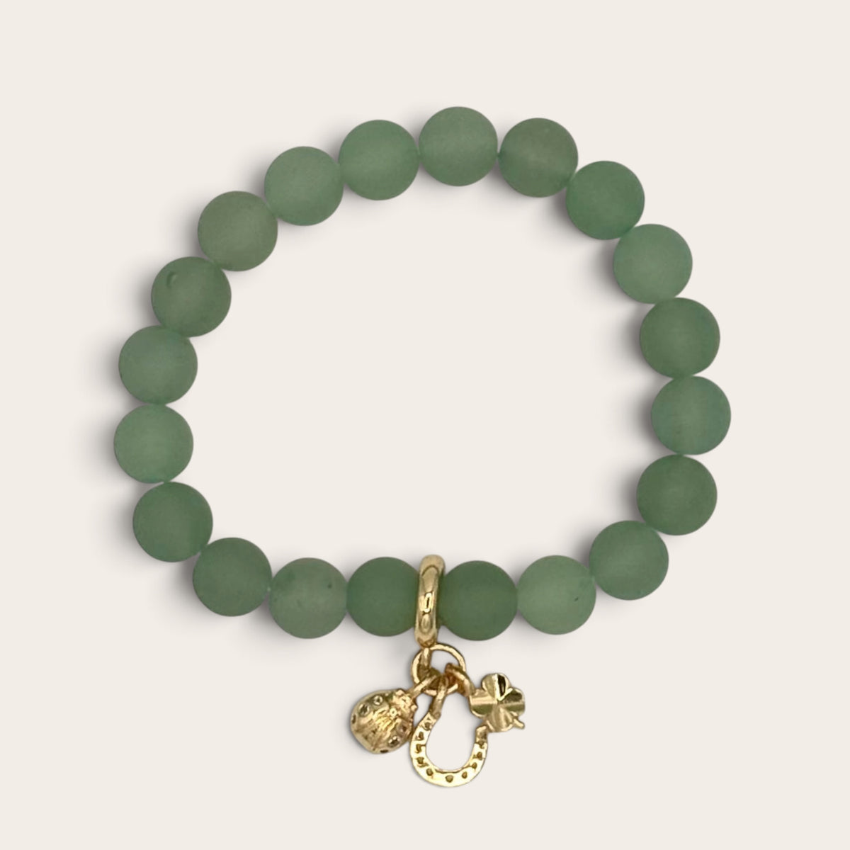 Aventurine & Gold-Filled Luck Kids Stretch Bracelet