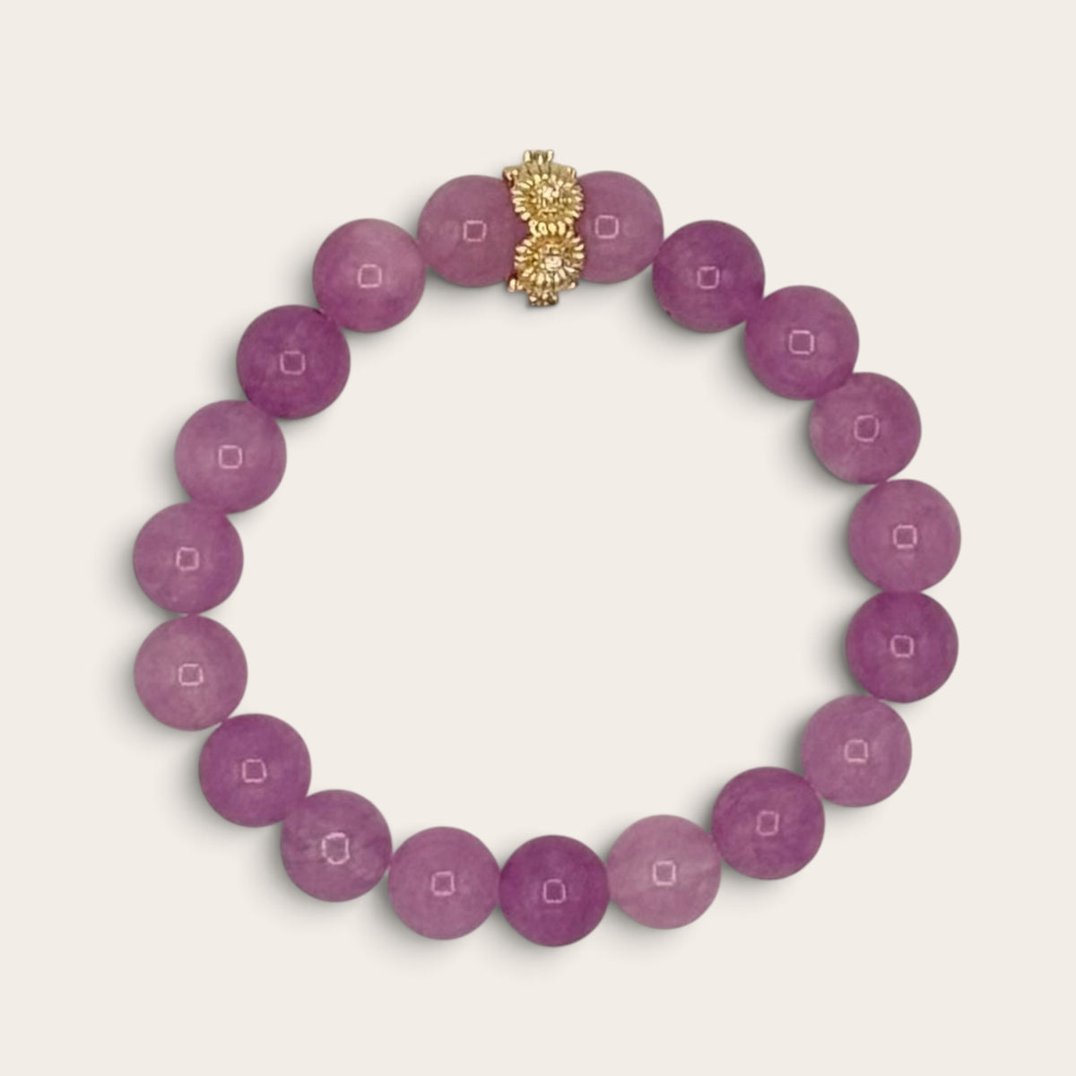 Purple Jade & Gold-Filled Kids Stretch Bracelet