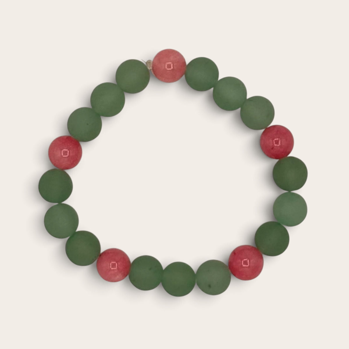 Aventurine & Pink Jade Kids Stretch Bracelet